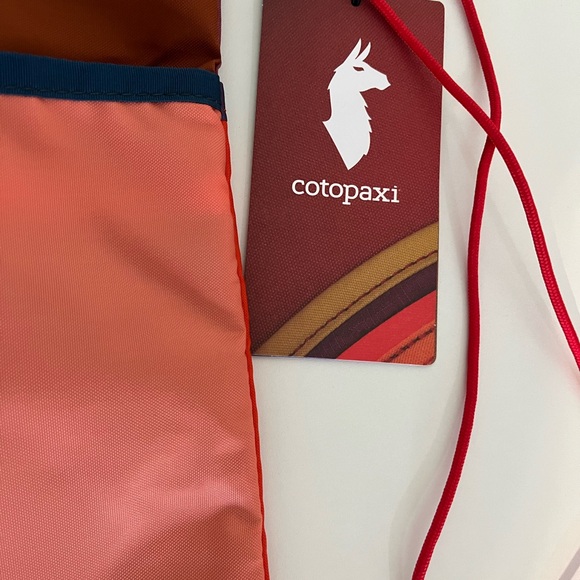 Cotopaxi Vibrant Red and Coral Drawstring Backpack - Picture 2 of 4